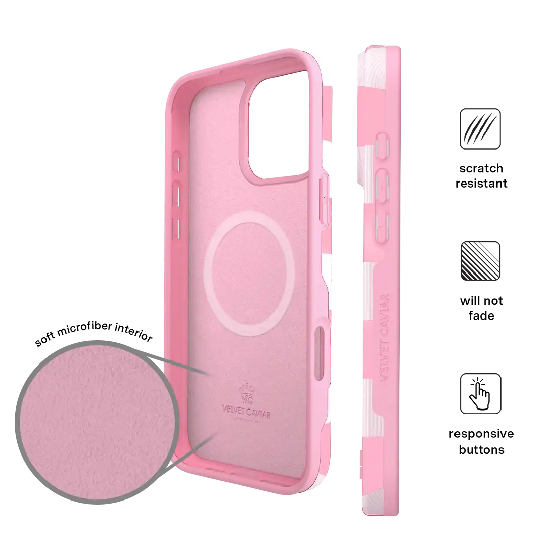 Pink Vibe Checkered iPhone Case