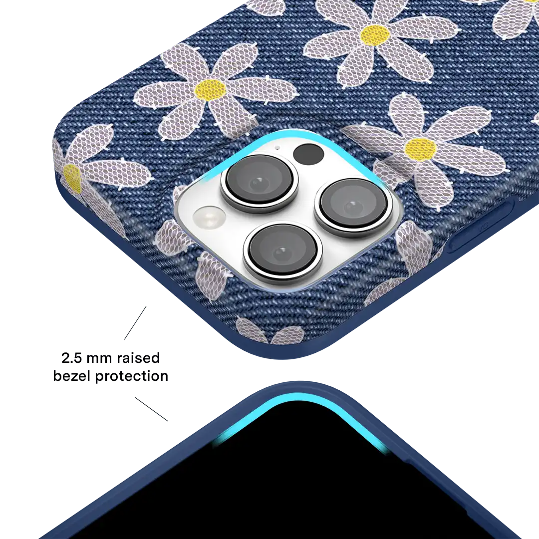 Denim Daisy iPhone Case