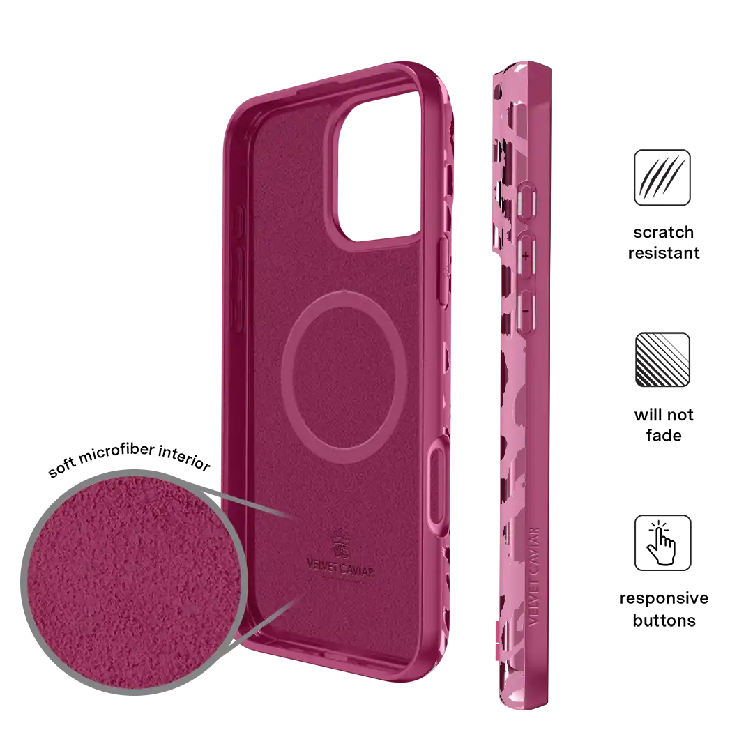 Pink Ruby Leopard iPhone Case