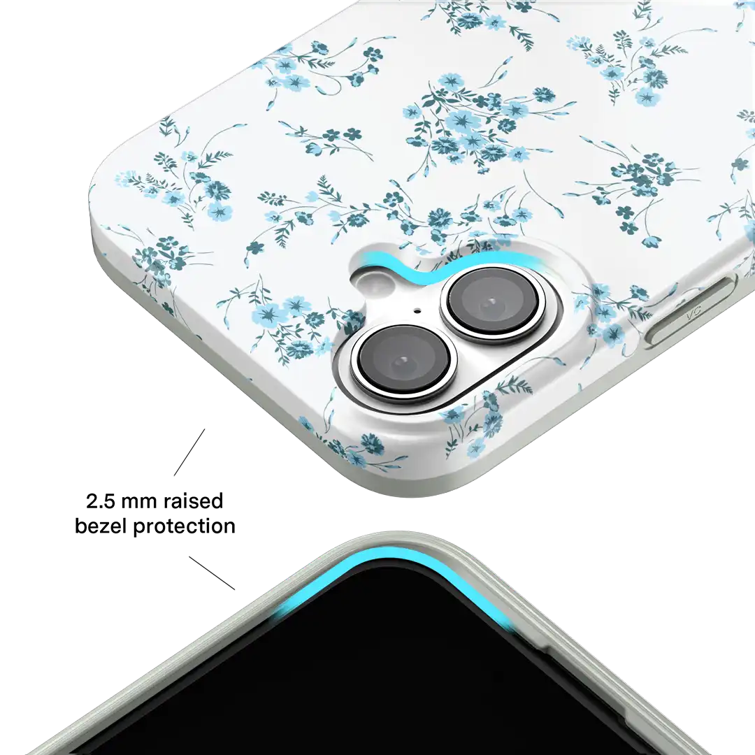 French Blue Floral iPhone Case
