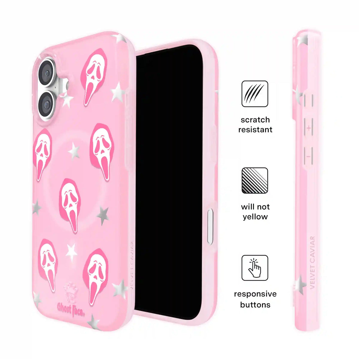 Ghost Face Call Me Pink iPhone Case