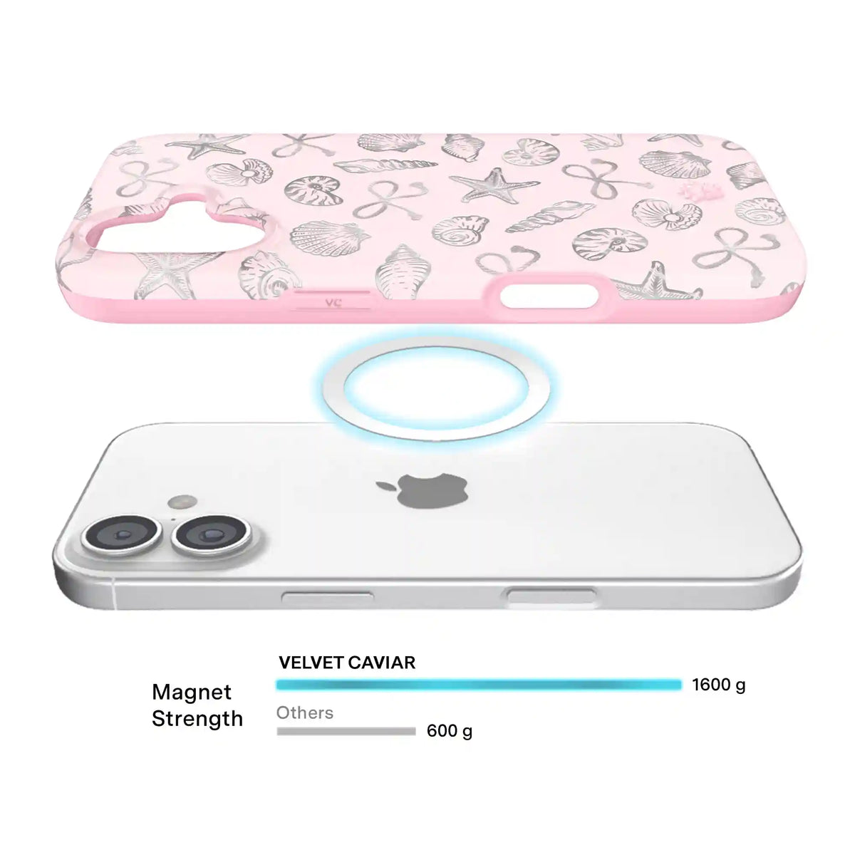 Pink Coastal Seashells iPhone Case