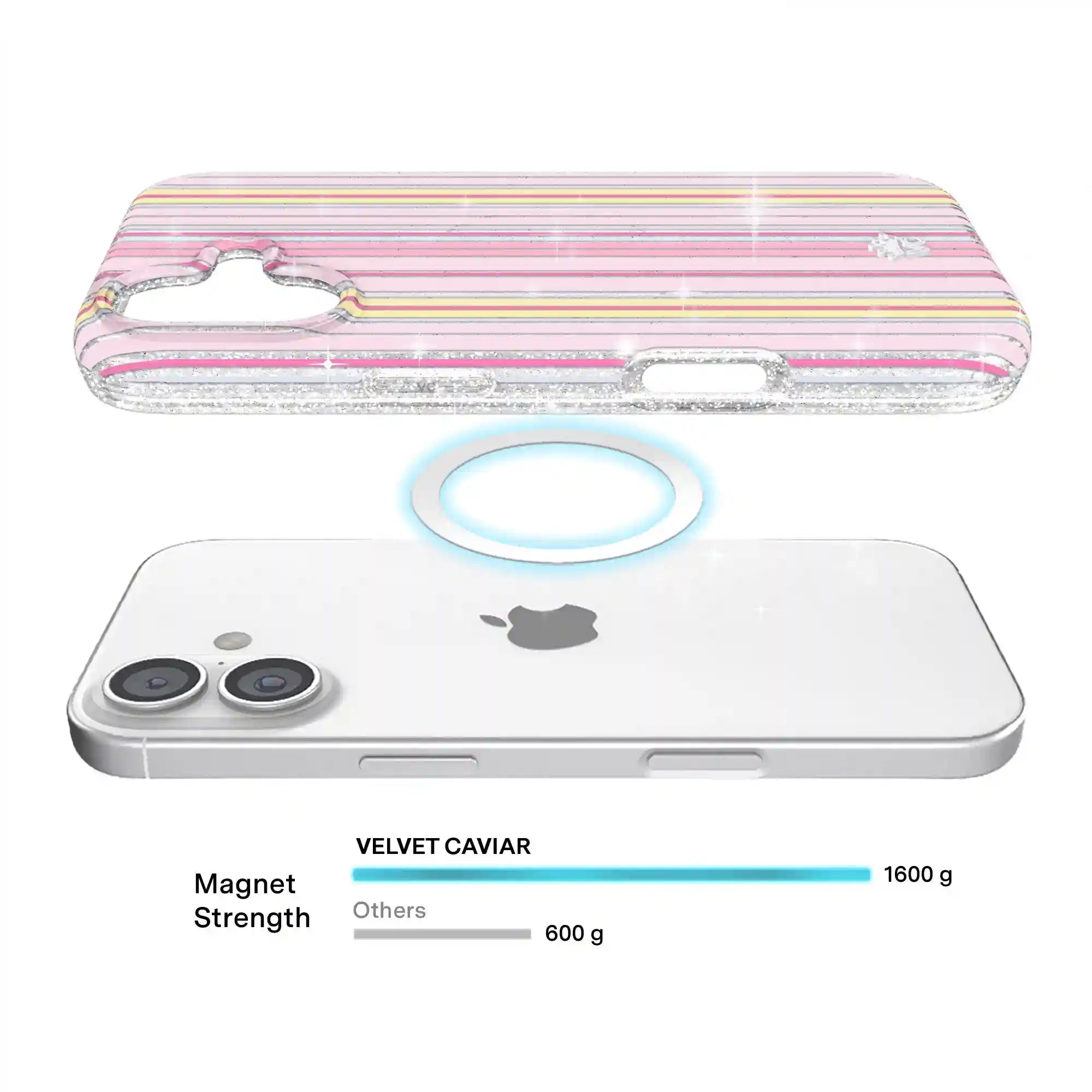 Sunkissed Stripes Glitter iPhone Case