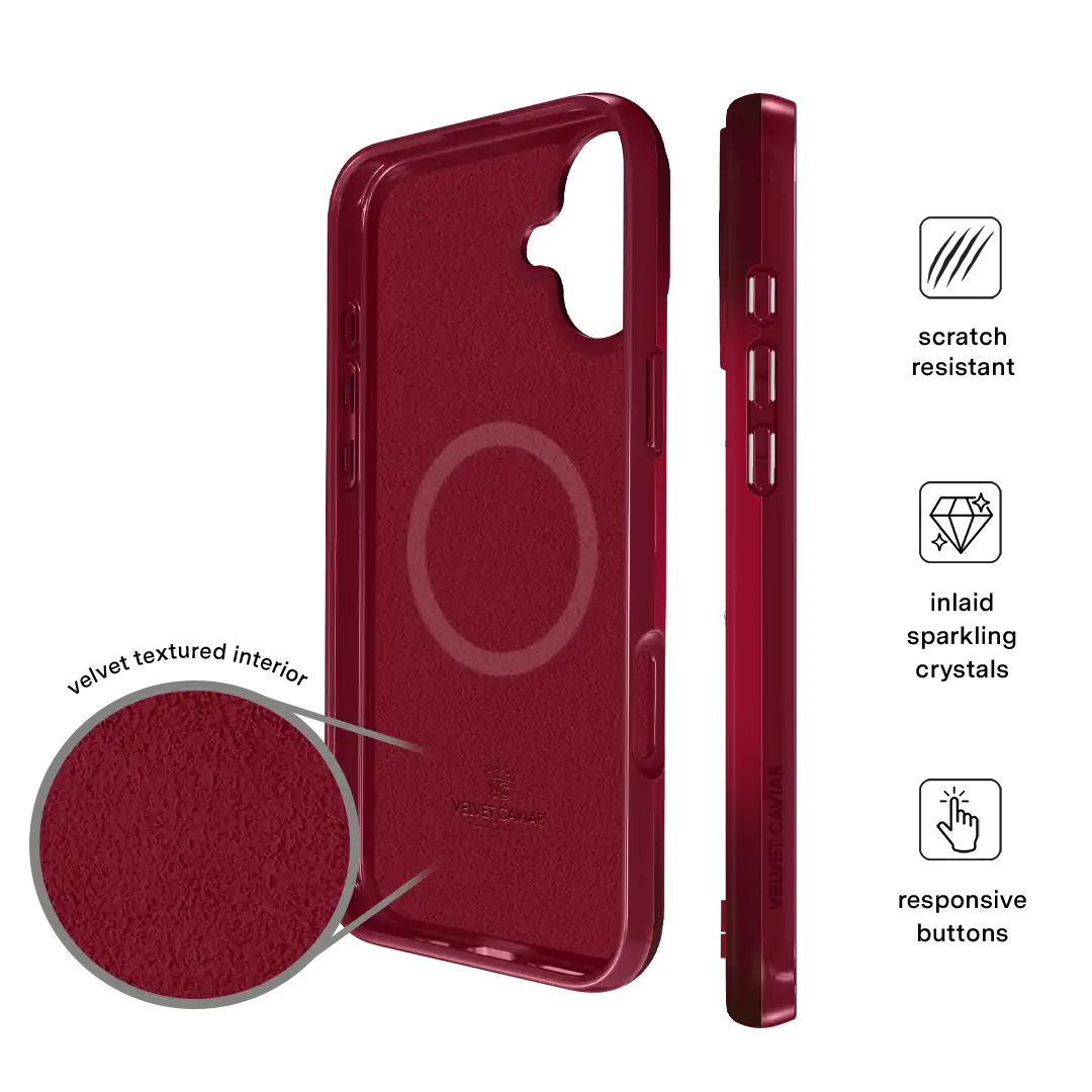 Black Cherry Crystal iPhone Case