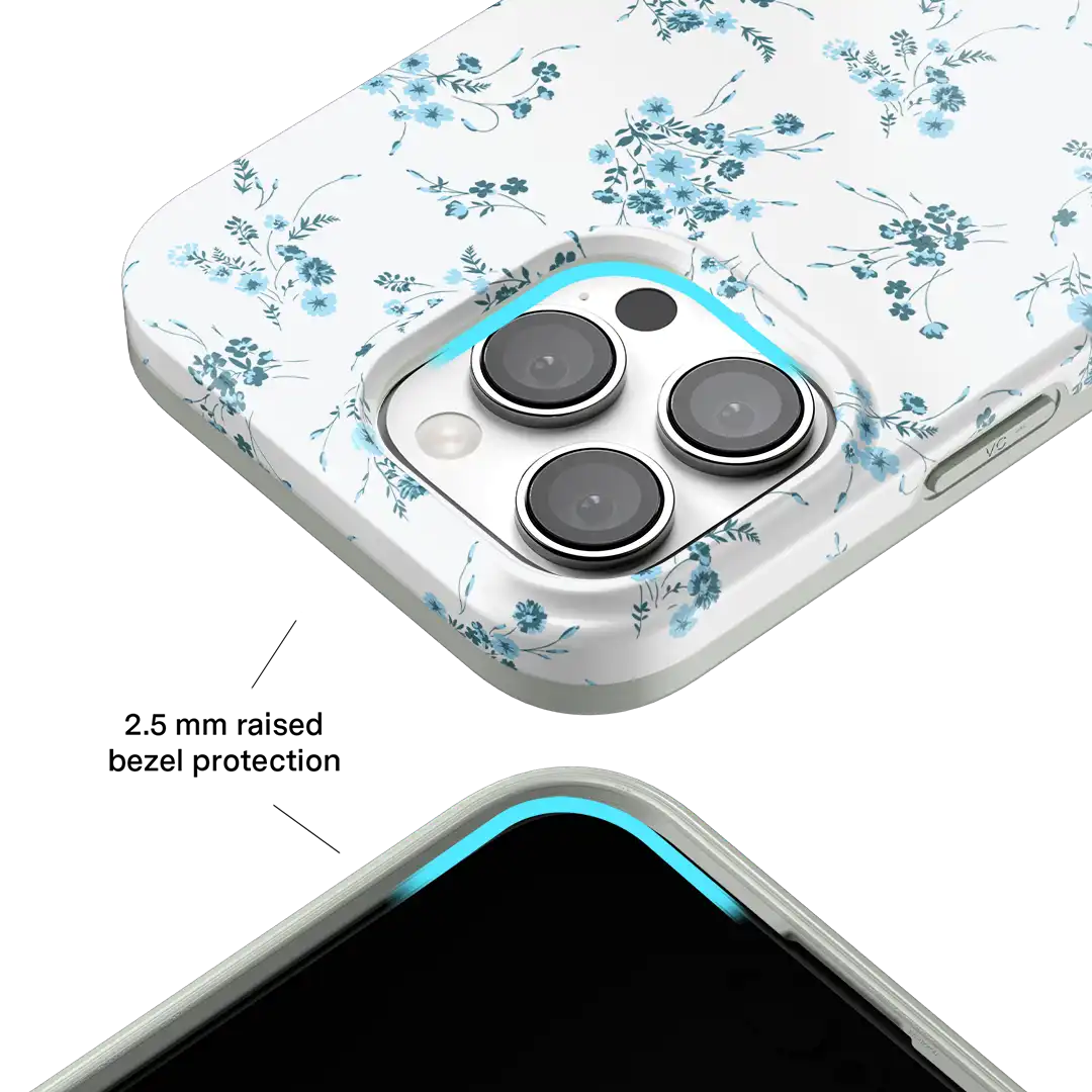 French Blue Floral iPhone Case