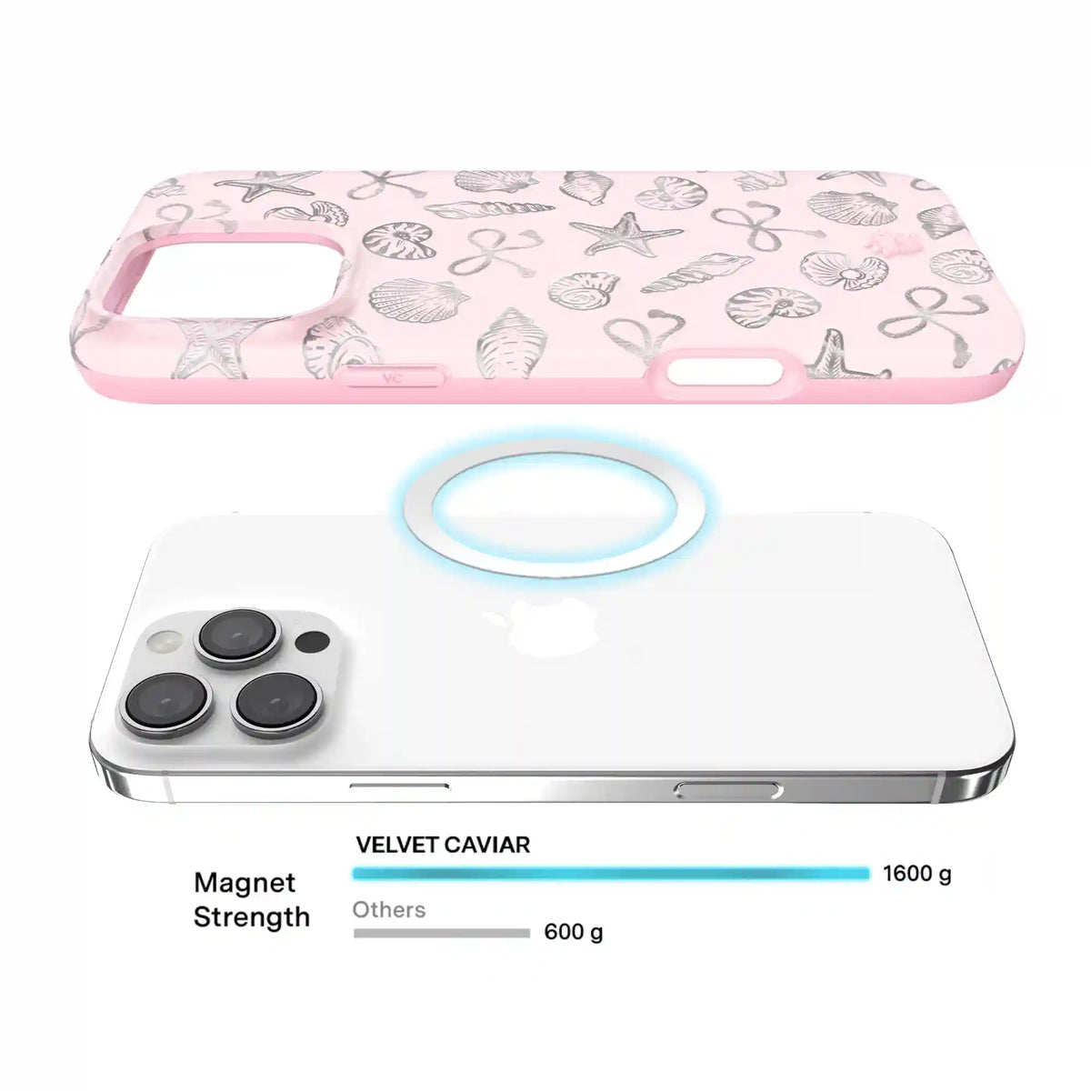 Pink Coastal Seashells iPhone Case