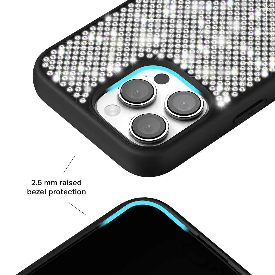 Black Caviar Crystals iPhone Case