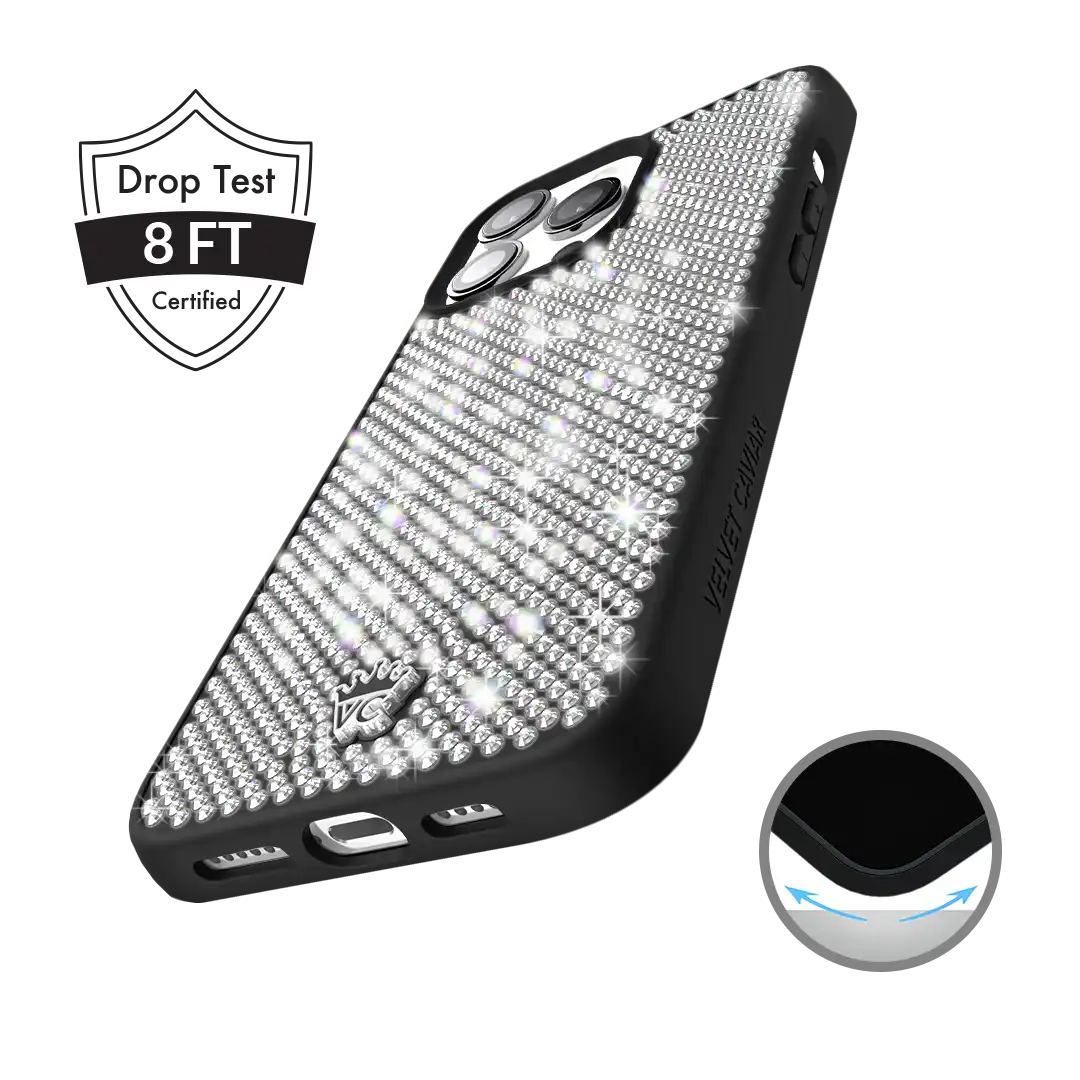 Black Caviar Crystals iPhone Case