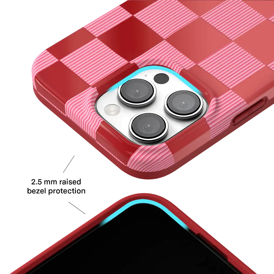 Rose Vibe Checkered iPhone Case