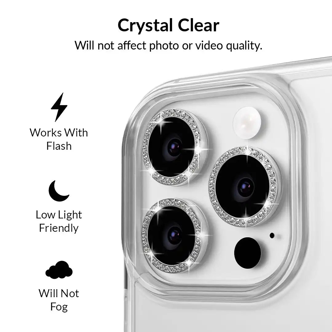 Crystal Glam Camera Lens Protector for iPhone
