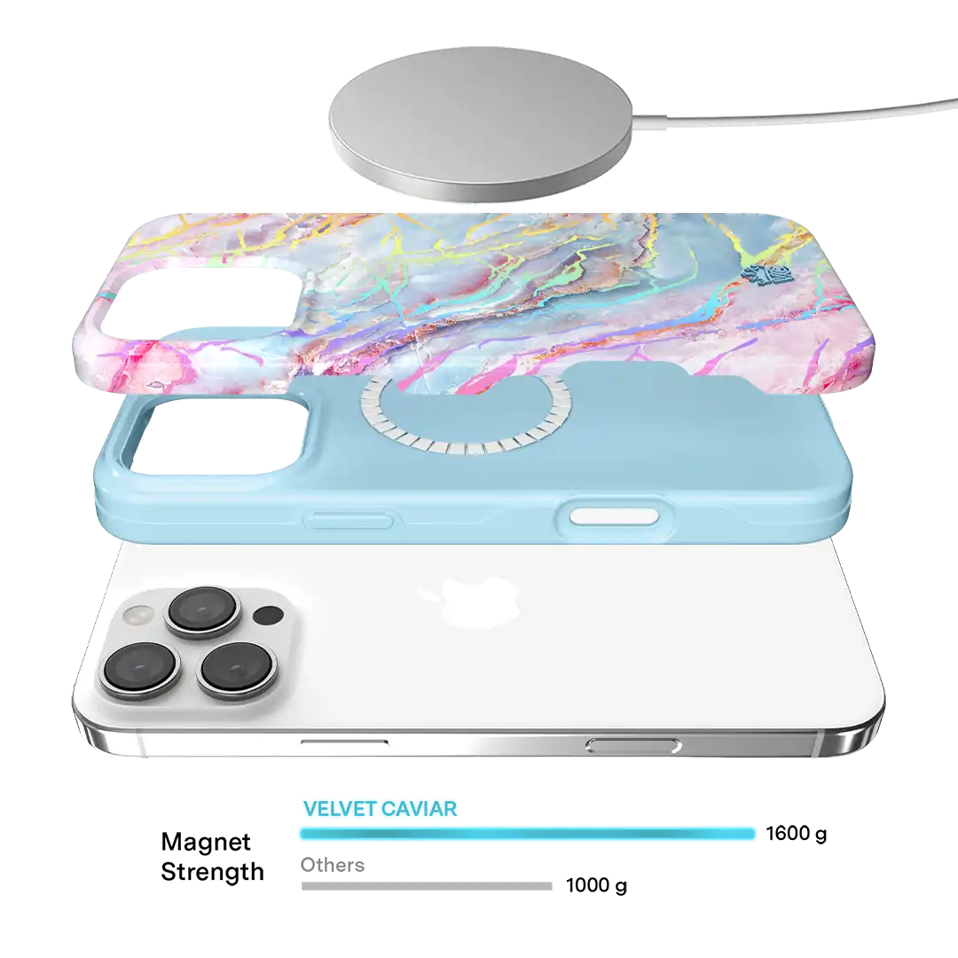 Holo Moonstone Marble iPhone Case