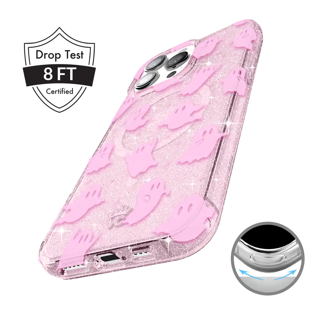 Ghosted Pink Glitter iPhone Case