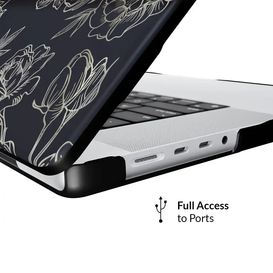 Floral Rose Gold MacBook Case
