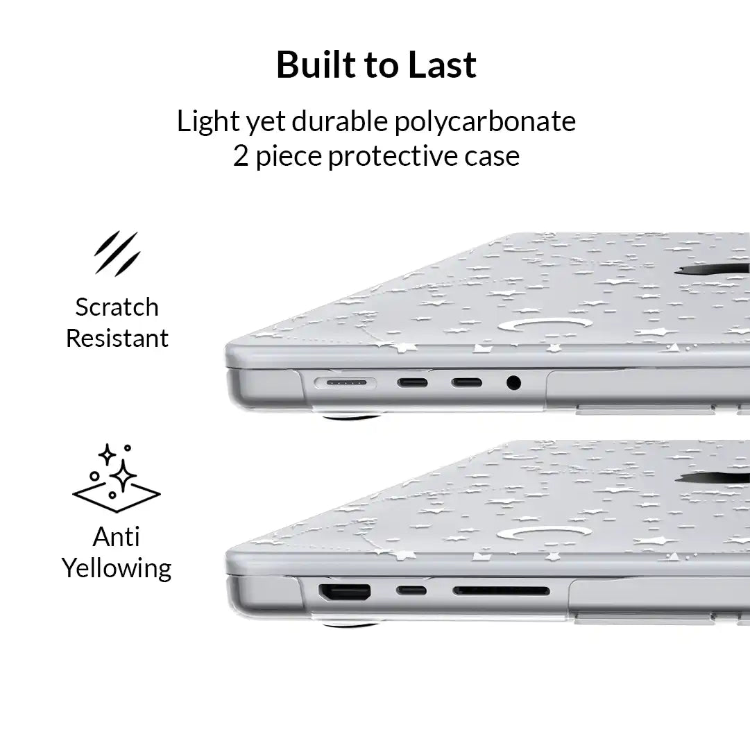 White Stars MacBook Case