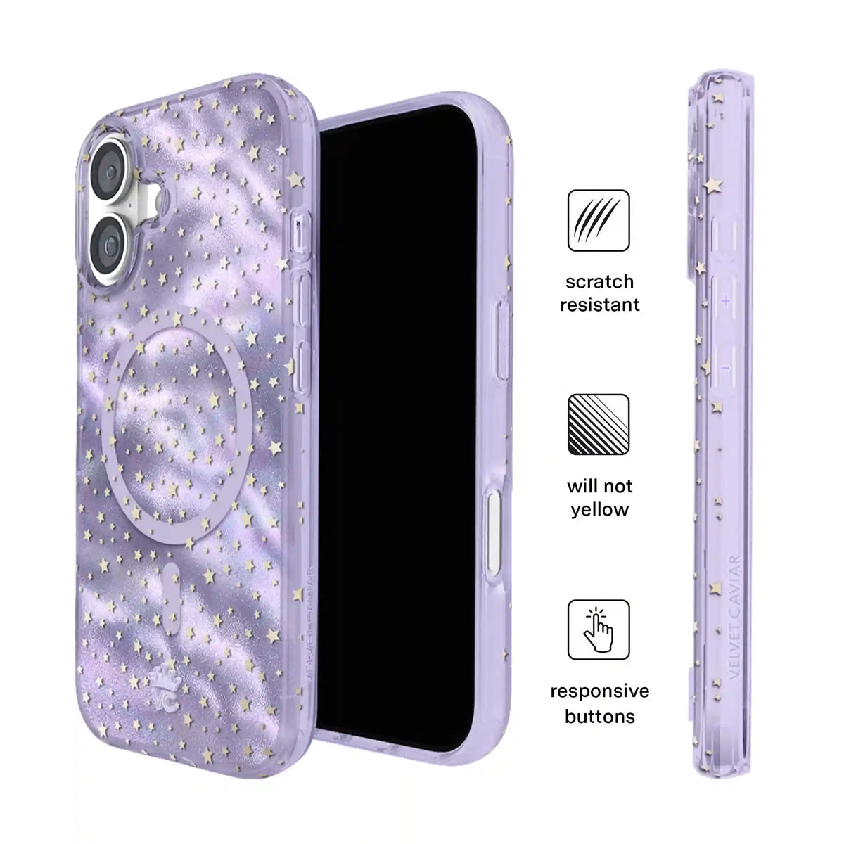 Lilac Celestial Stars iPhone Case