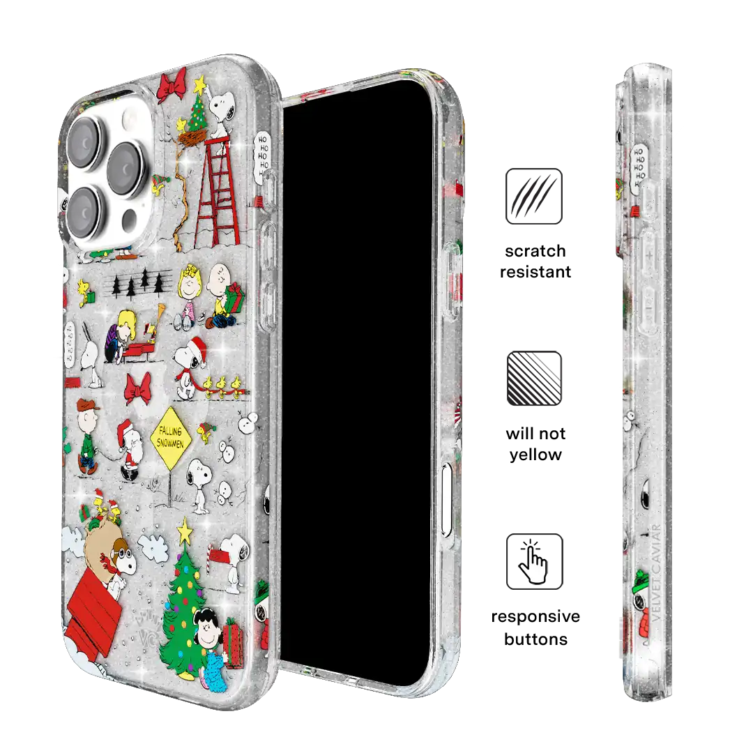 Snoopy Christmas Glitter iPhone Case