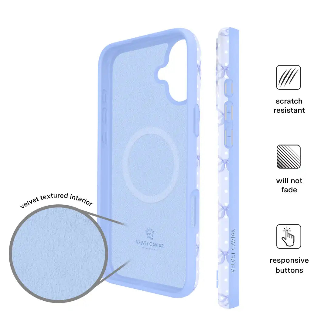 Lovely Blue Bows iPhone Case