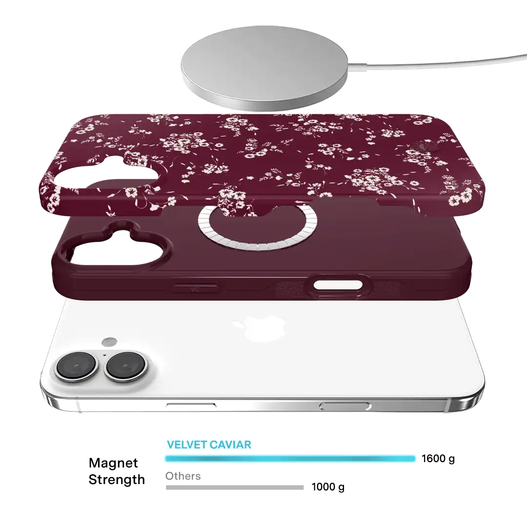 French Burgundy Floral iPhone Case