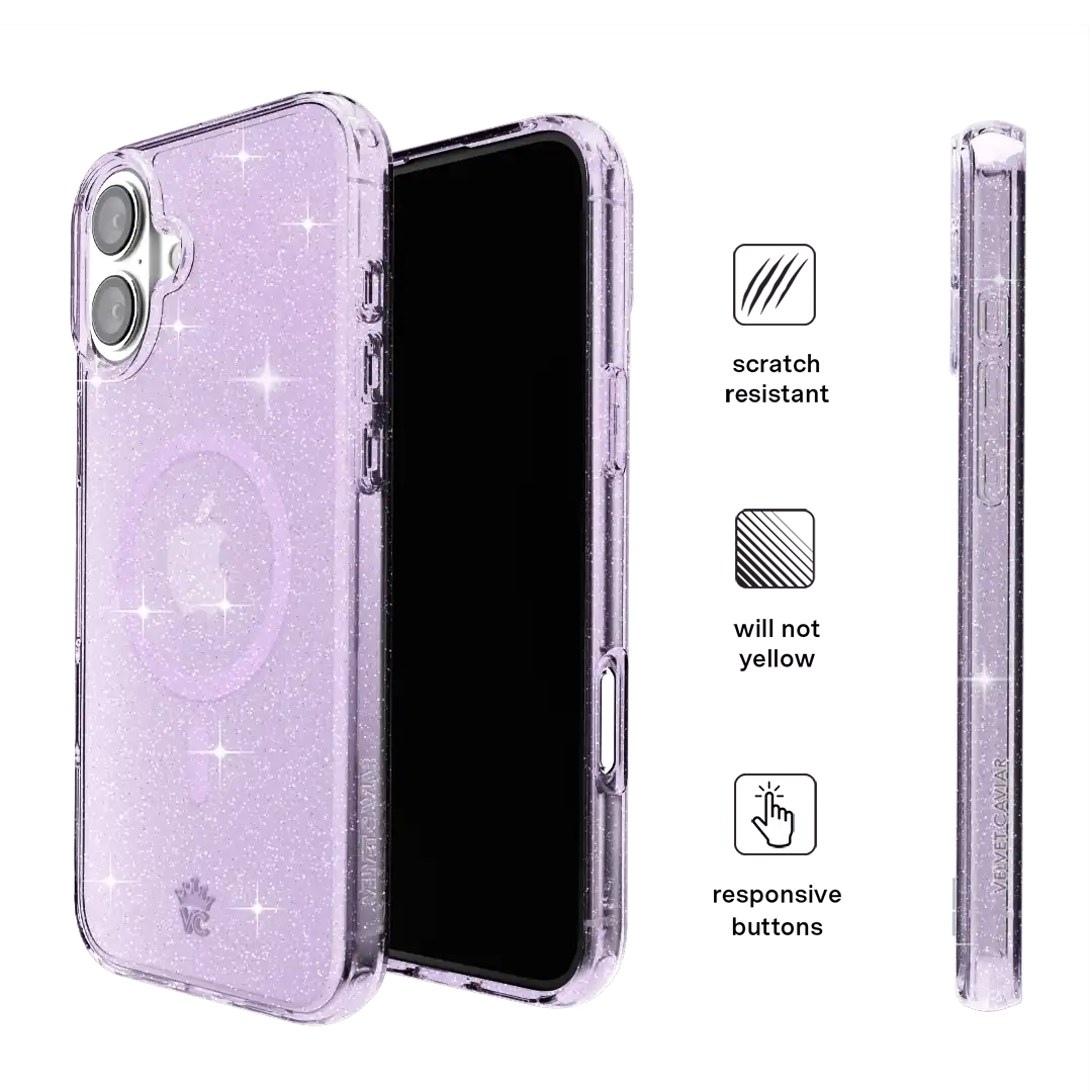 Lilac Stardust Glitter iPhone Case