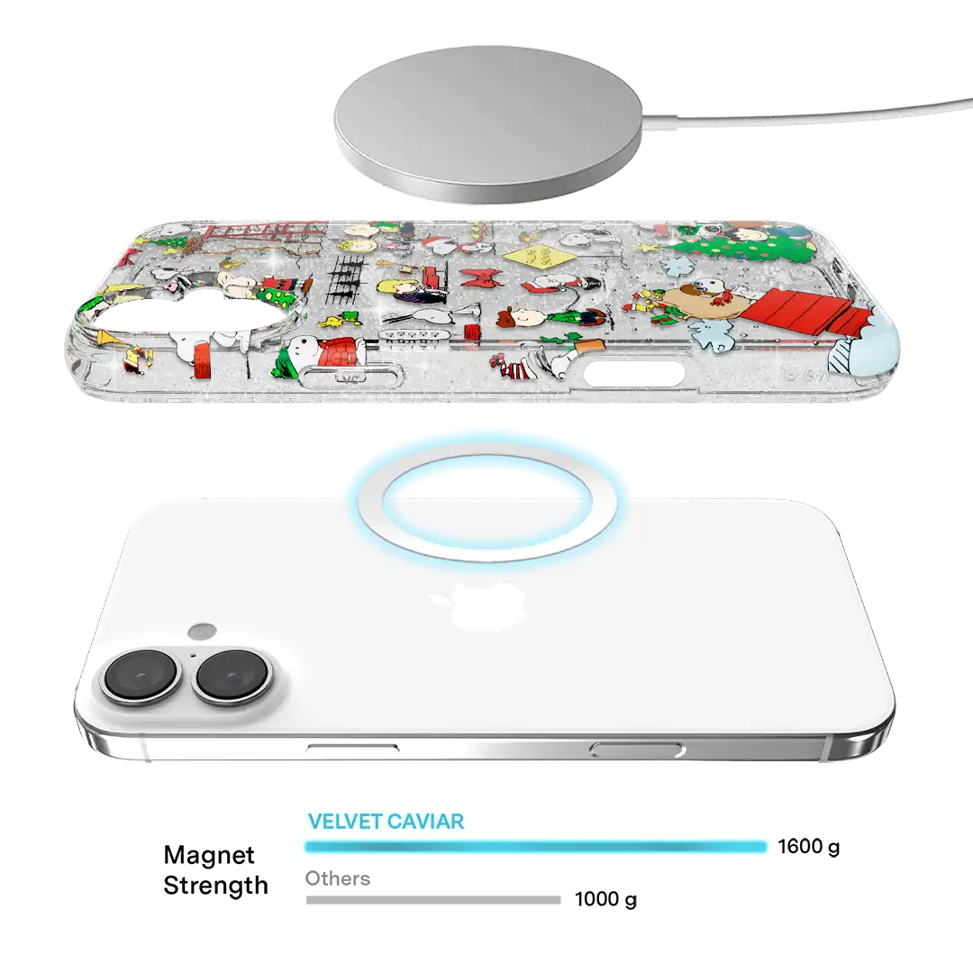 Snoopy Christmas Glitter iPhone Case