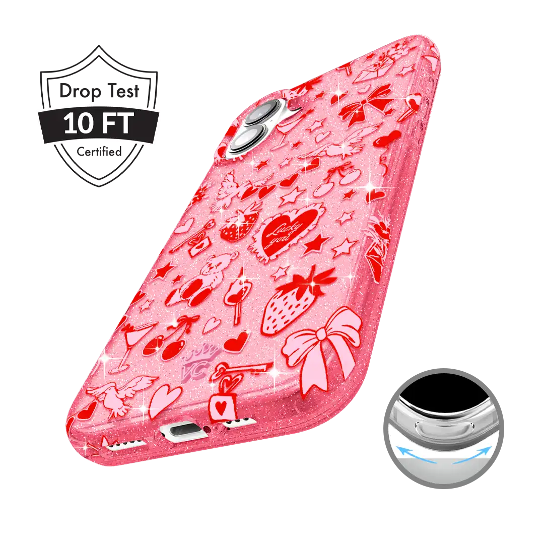 Be Mine Glitter iPhone Case