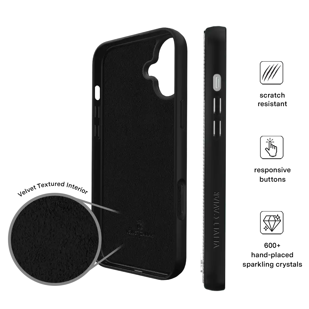 Black Caviar Crystals iPhone Case