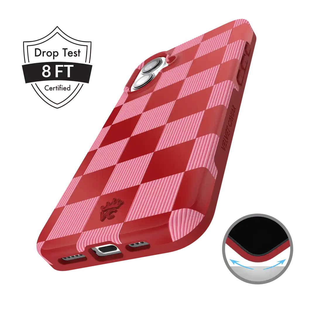 Rose Vibe Checkered iPhone Case