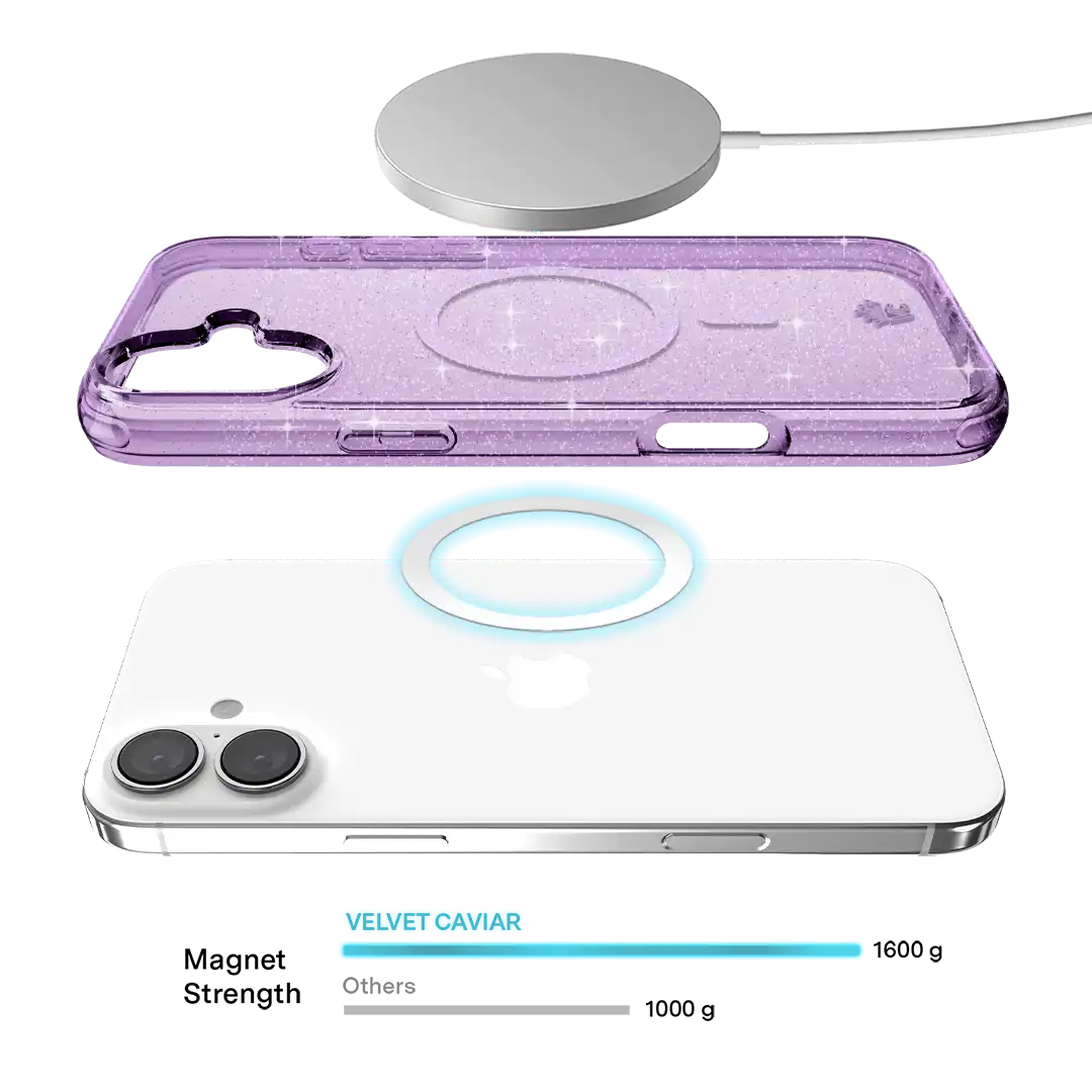 Lilac Stardust Glitter iPhone Case