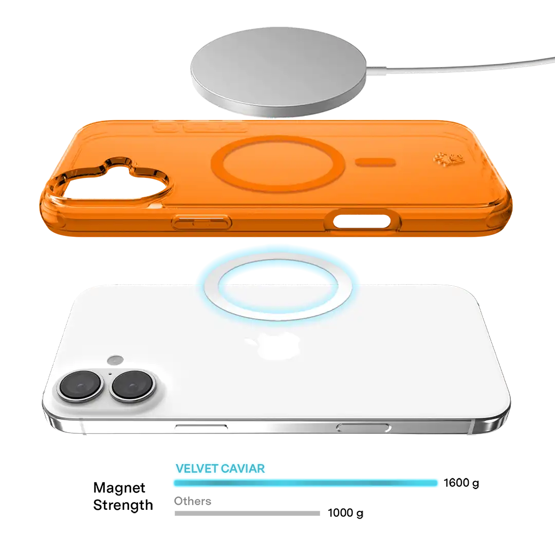 Neon Orange Clear iPhone Case