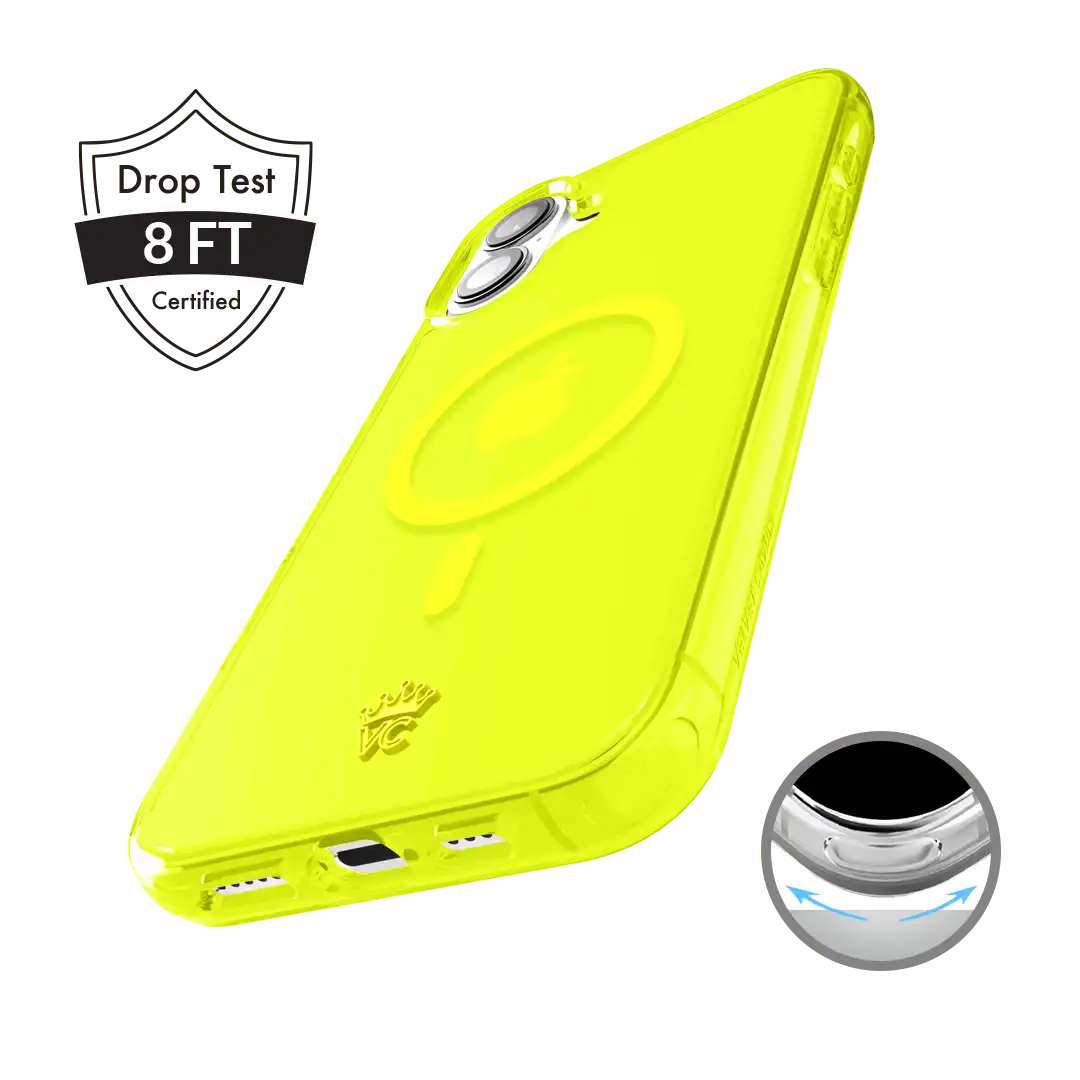 Neon Yellow Clear iPhone Case