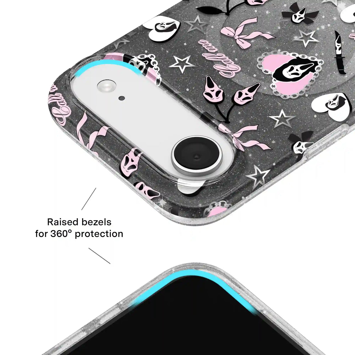 Ghost Face Goth Glitter iPhone Case