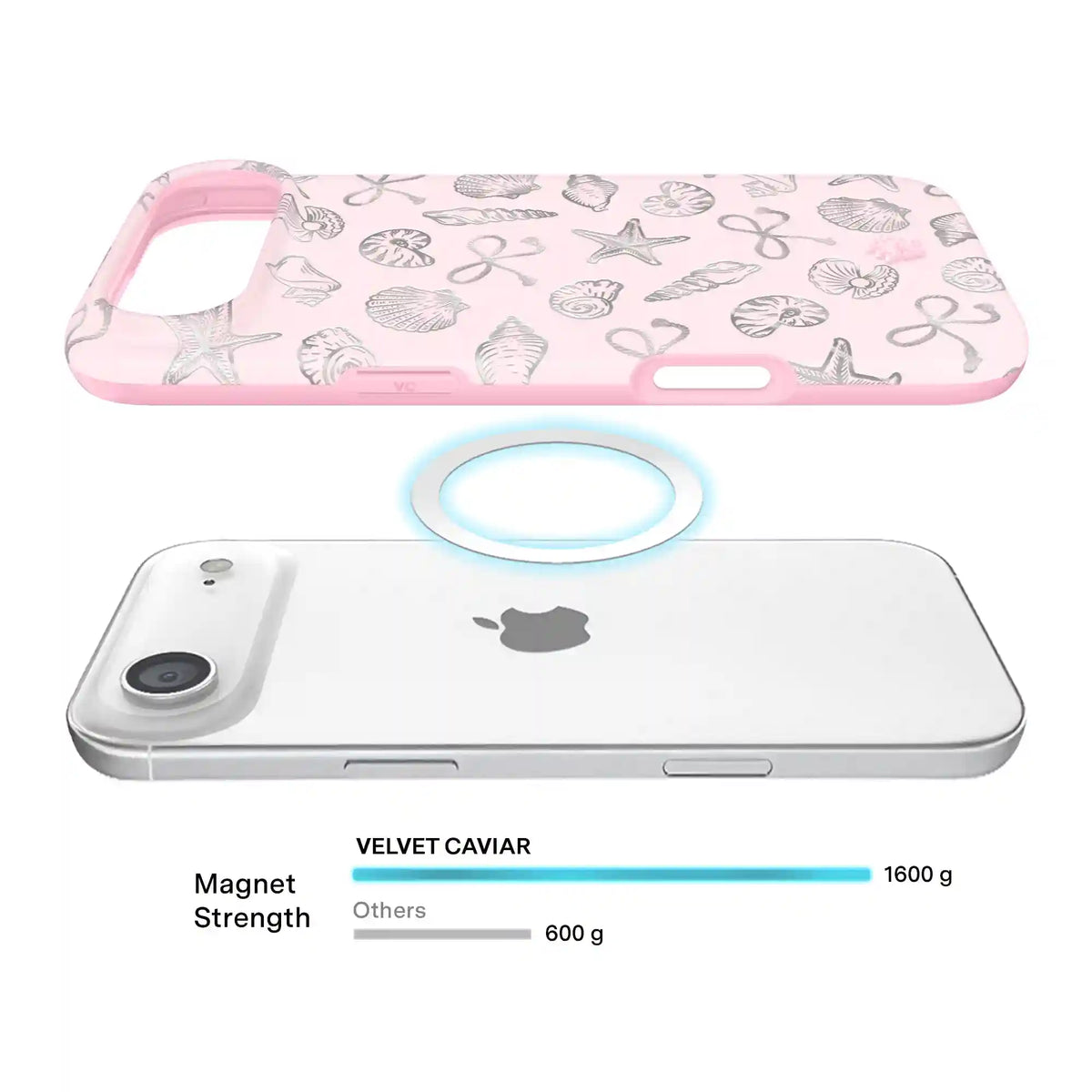 Pink Coastal Seashells iPhone Case