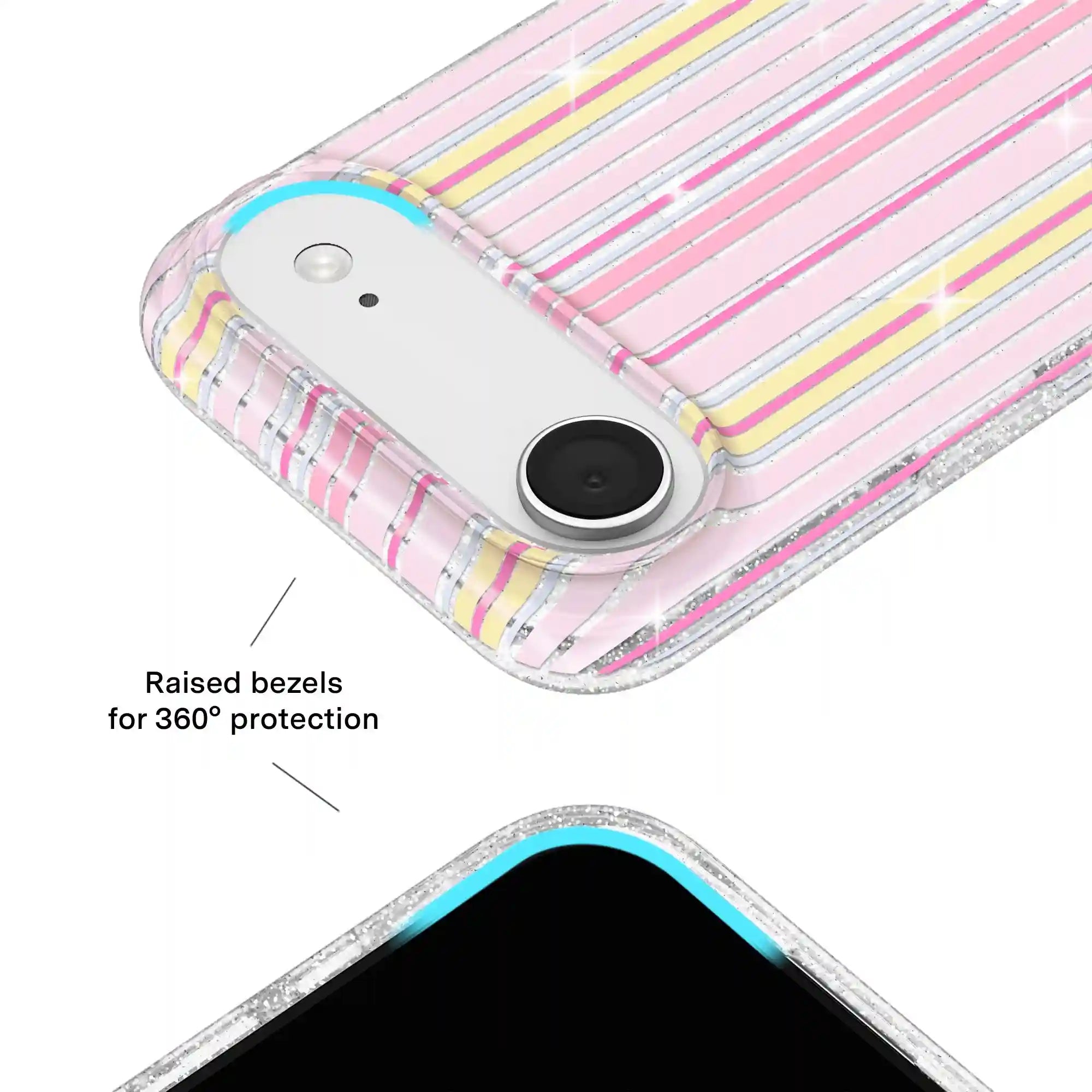 Sunkissed Stripes Glitter iPhone Case