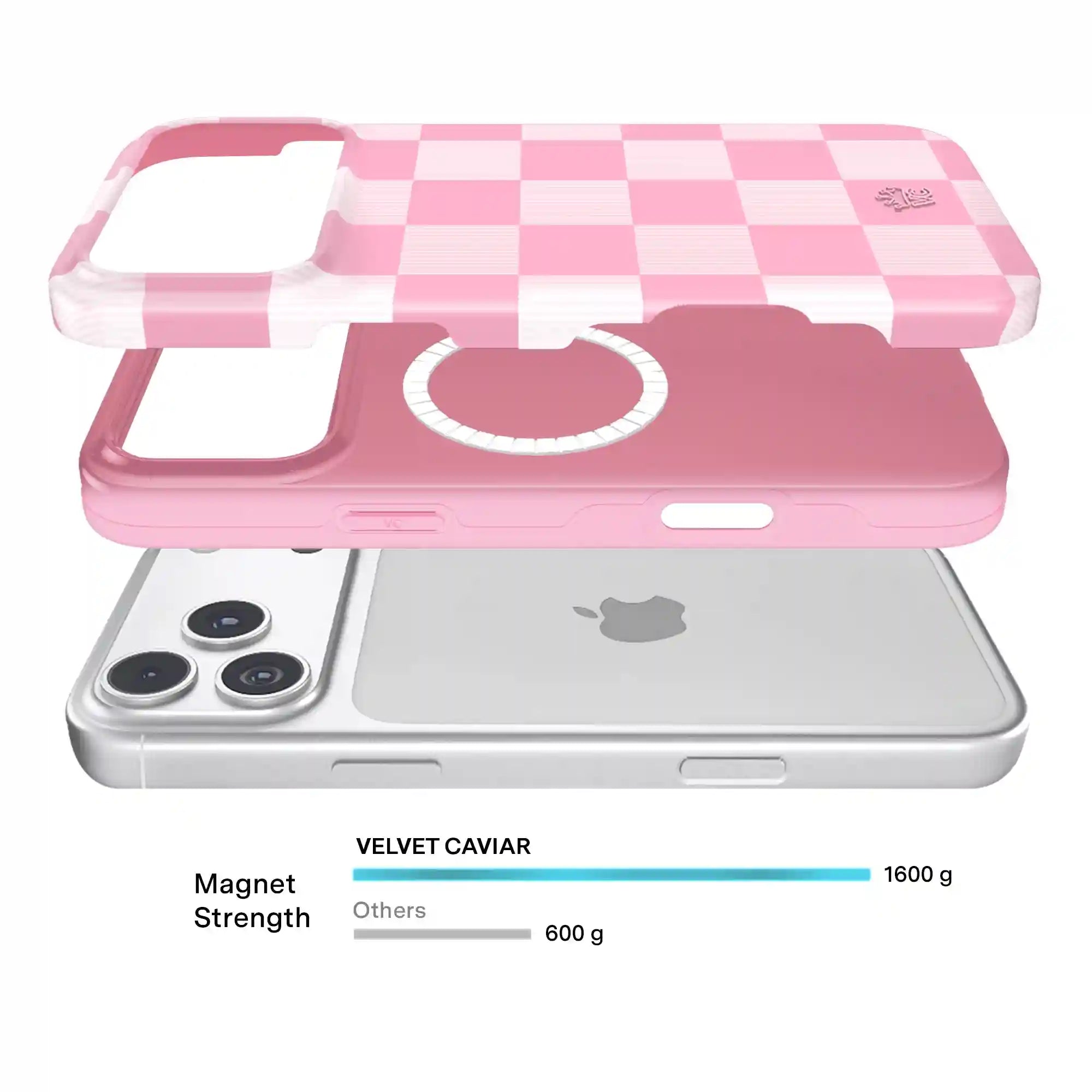 Pink Vibe Checkered iPhone Case