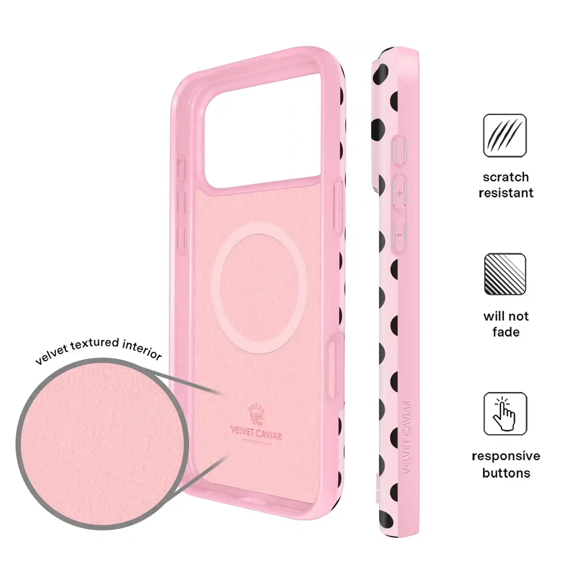 Princess Pink Polka Dot iPhone Case