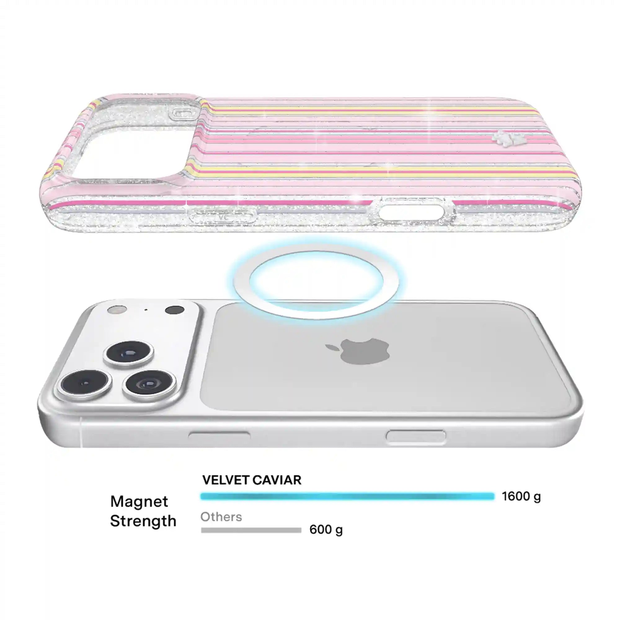 Sunkissed Stripes Glitter iPhone Case