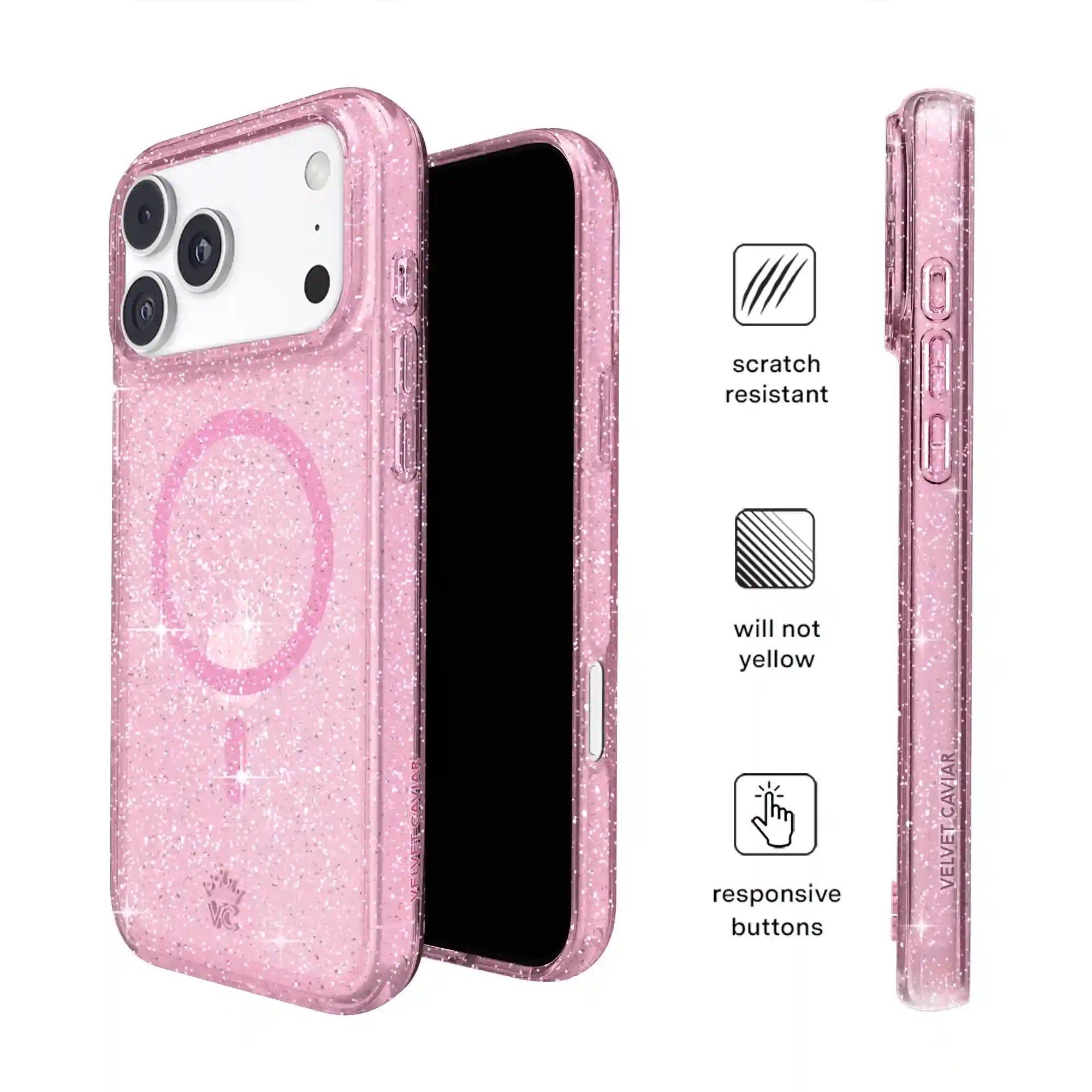 Pink Stardust Glitter iPhone Case