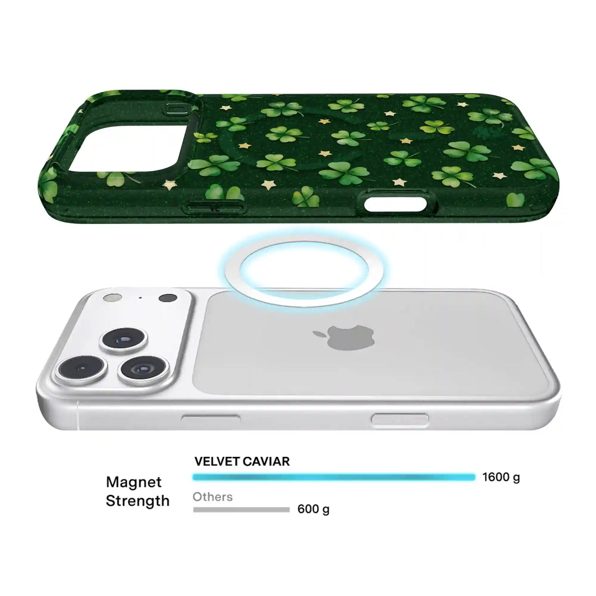 Lucky Clover Glitter iPhone Case