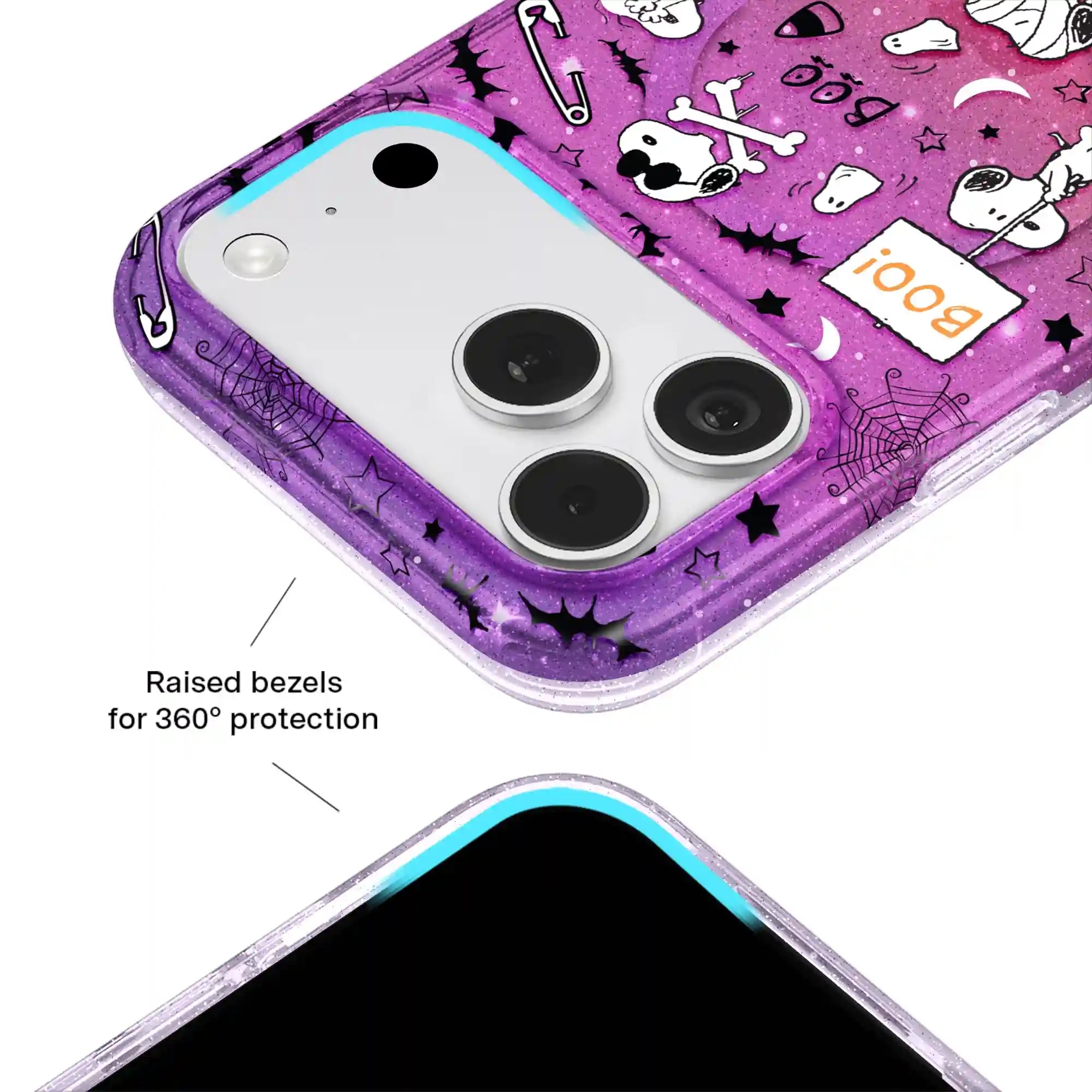 Snoopy Spooky Glitter iPhone Case
