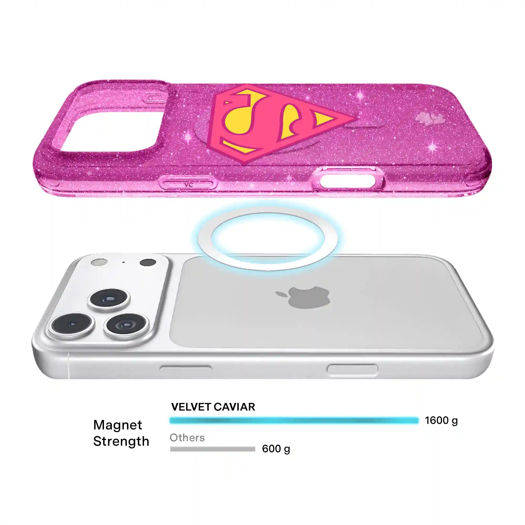 Supergirl Stardust Glitter iPhone Case