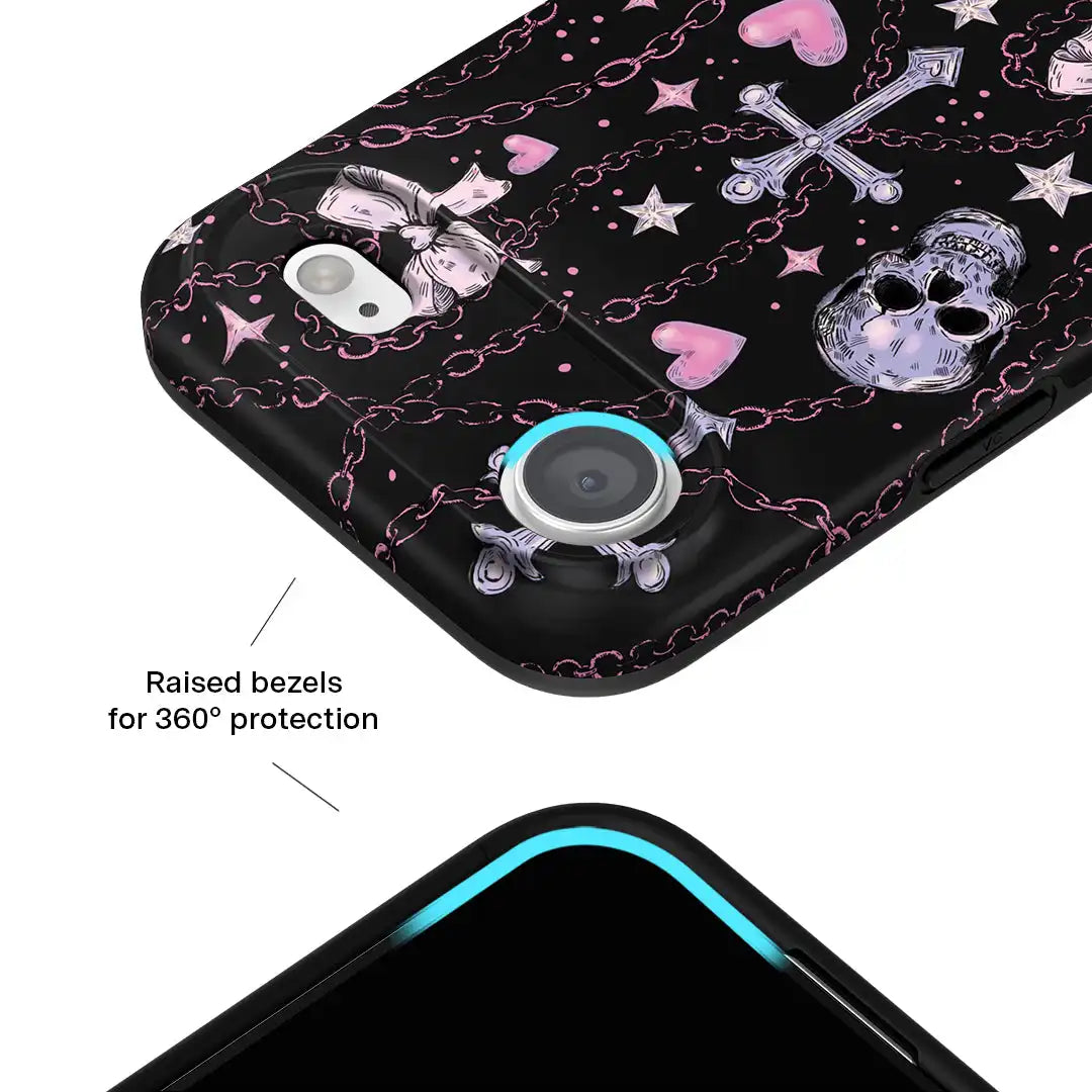 Pretty Punk Skulls iPhone Case