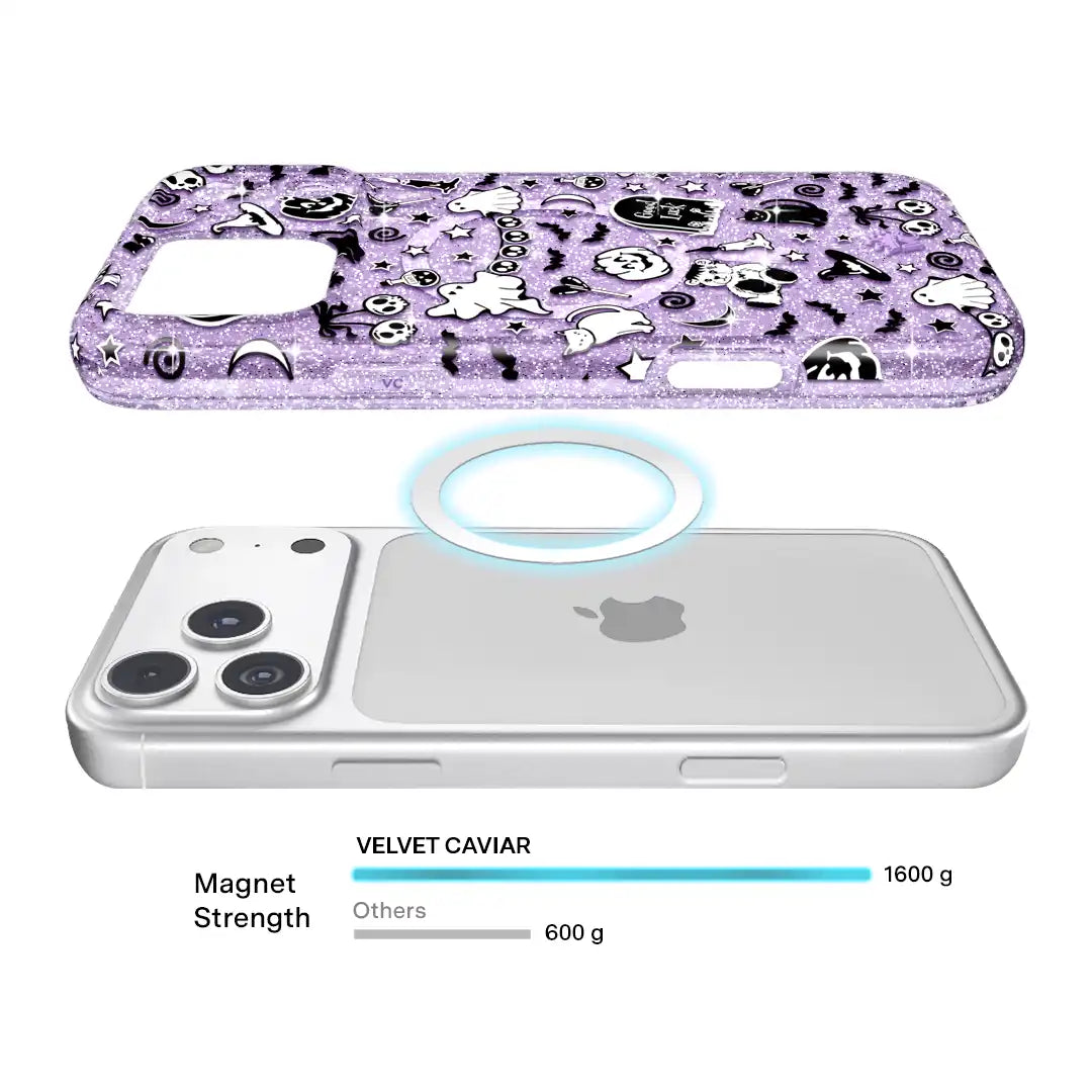 Witchy Lilac Glitter iPhone Case