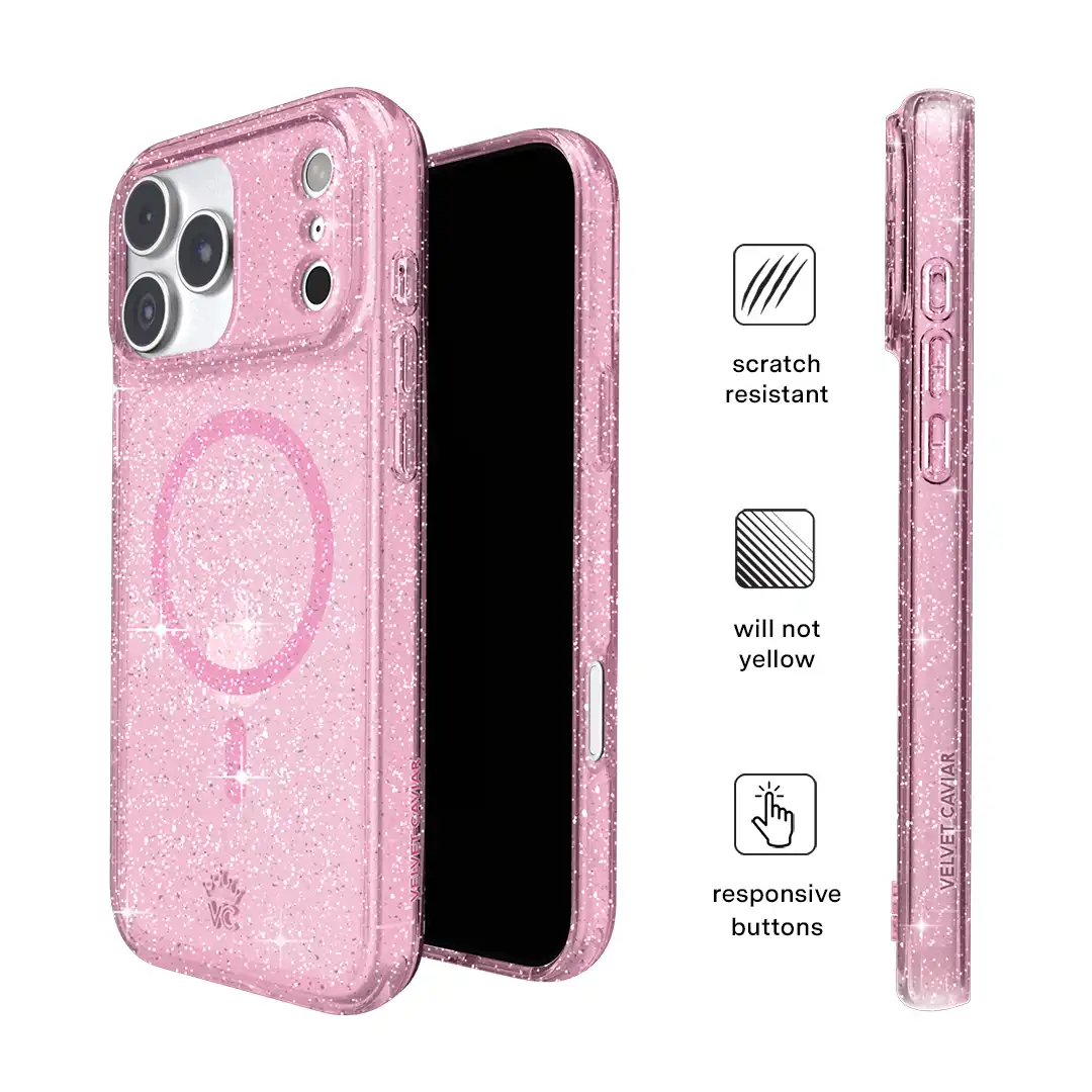 Pink Stardust Glitter iPhone Case