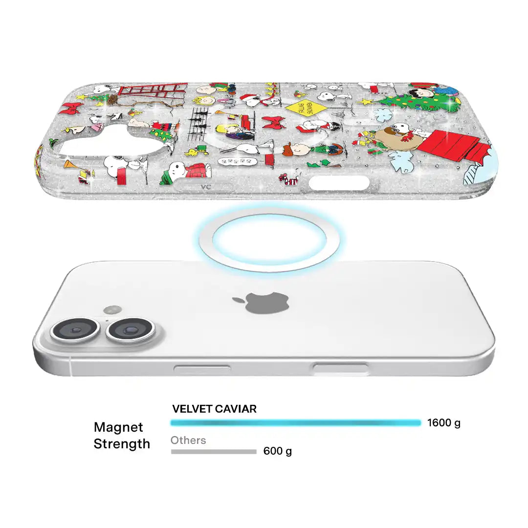 Snoopy Christmas Glitter iPhone Case