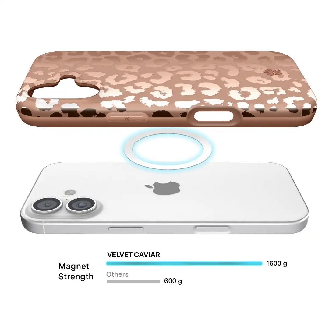 Bronze Chrome Leopard iPhone Case