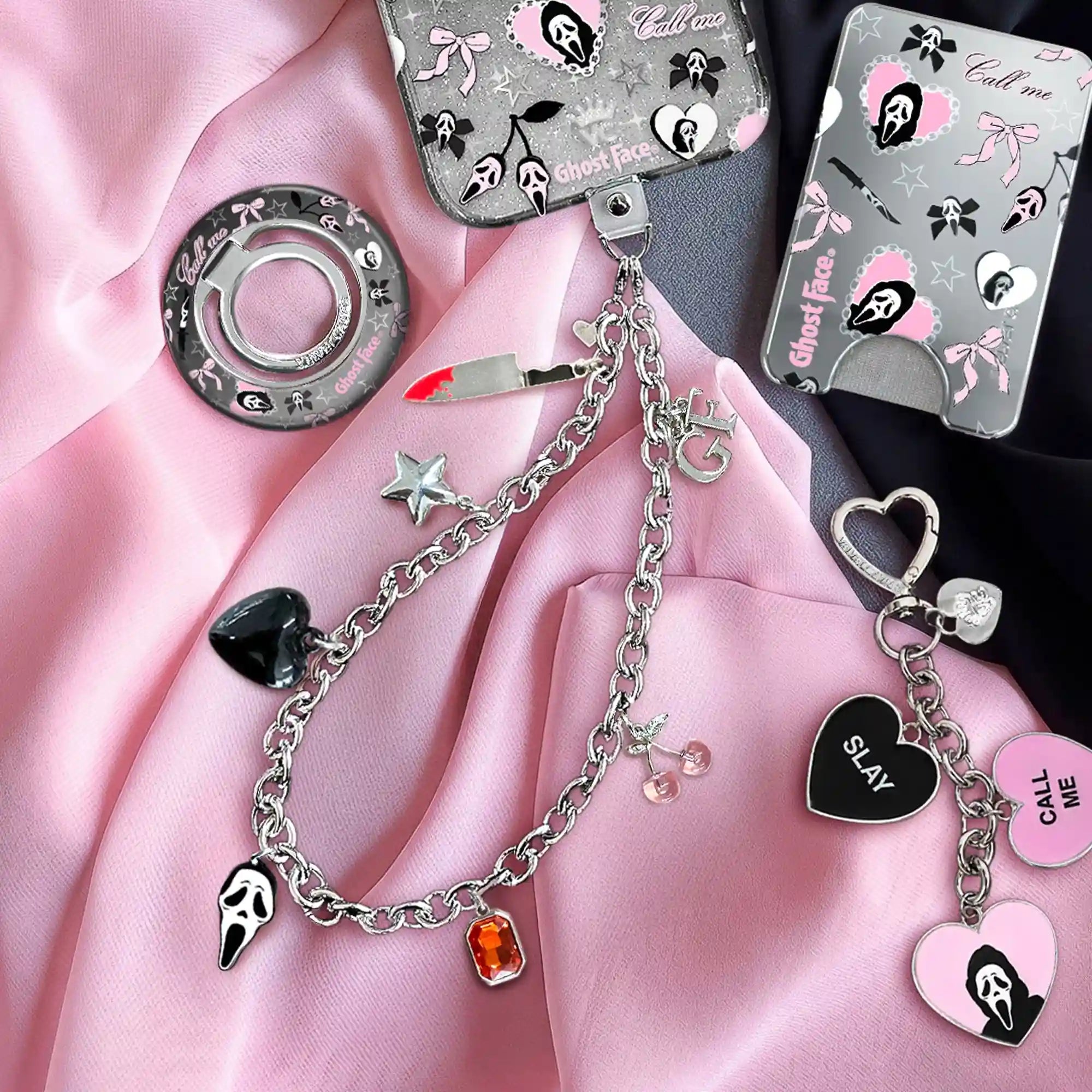 Ghost Face Phone Charm Bracelet