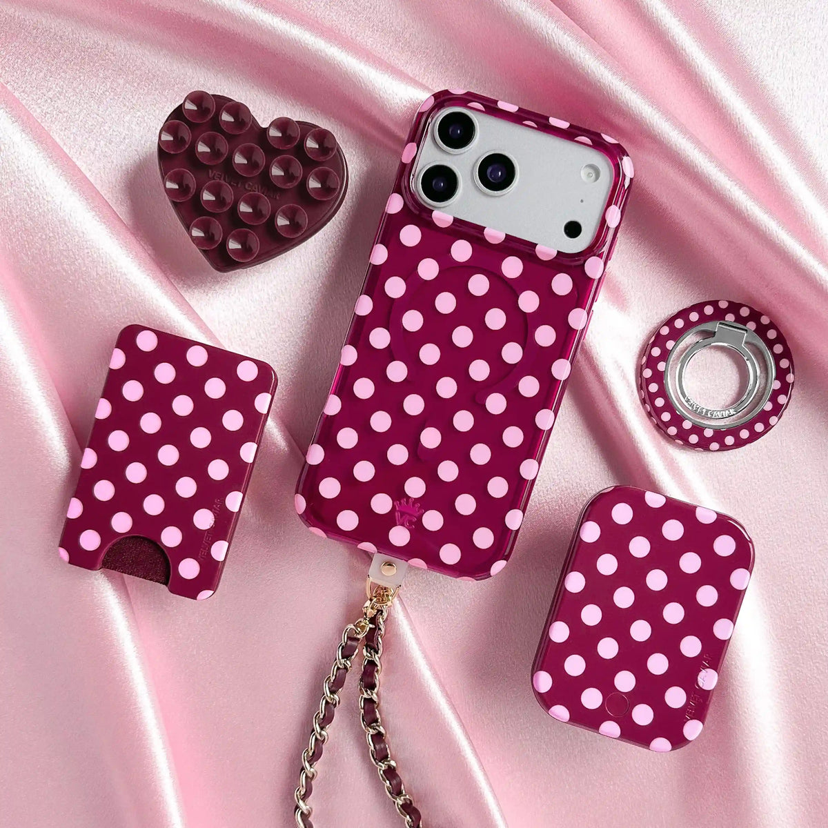 Burgundy Heart MagSafe MightyGrip