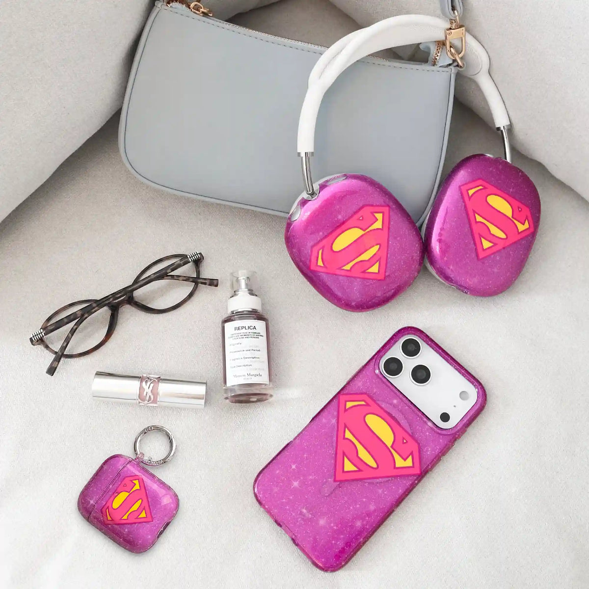Supergirl Stardust Glitter AirPod Case