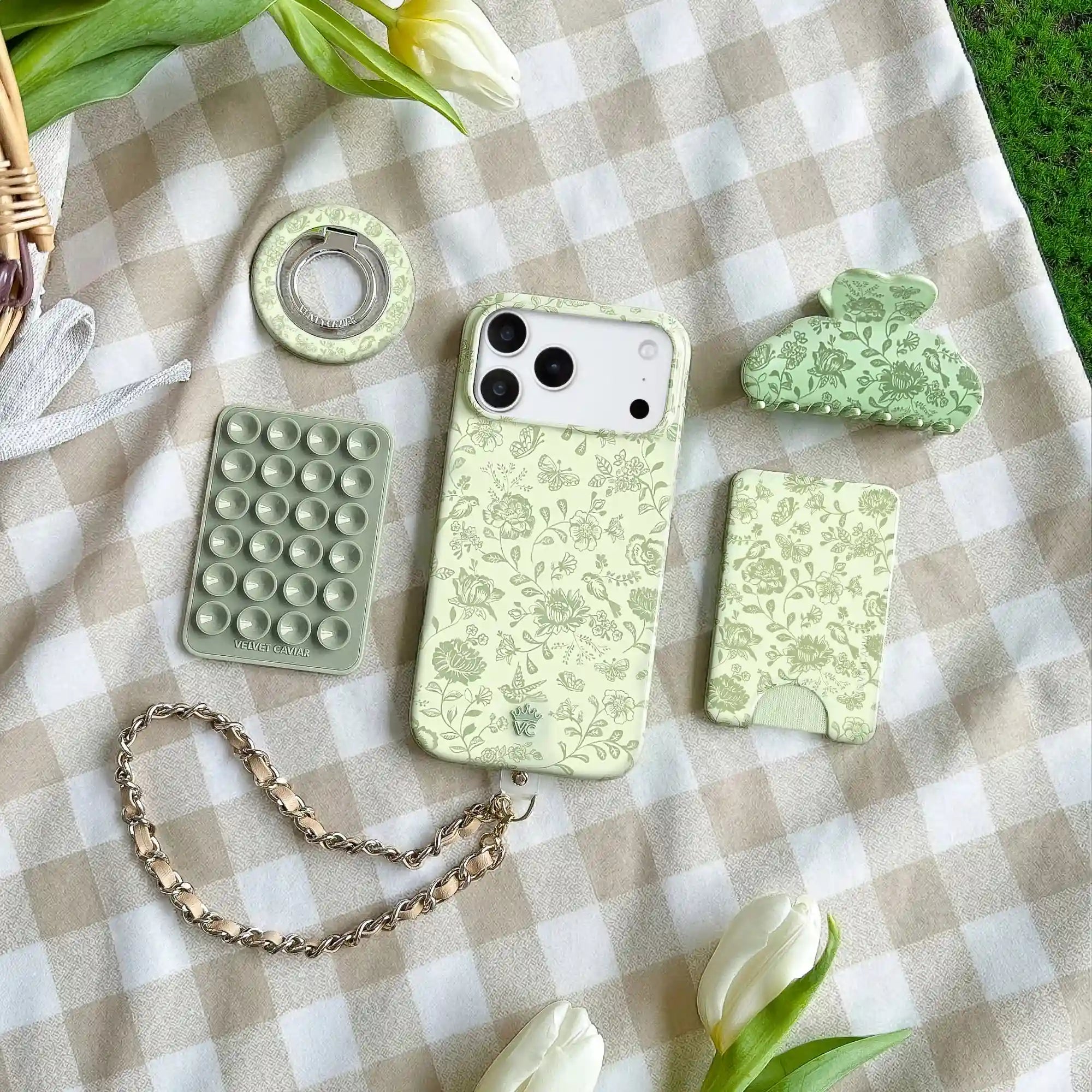 Storybook Sage Floral MagSafe Wallet