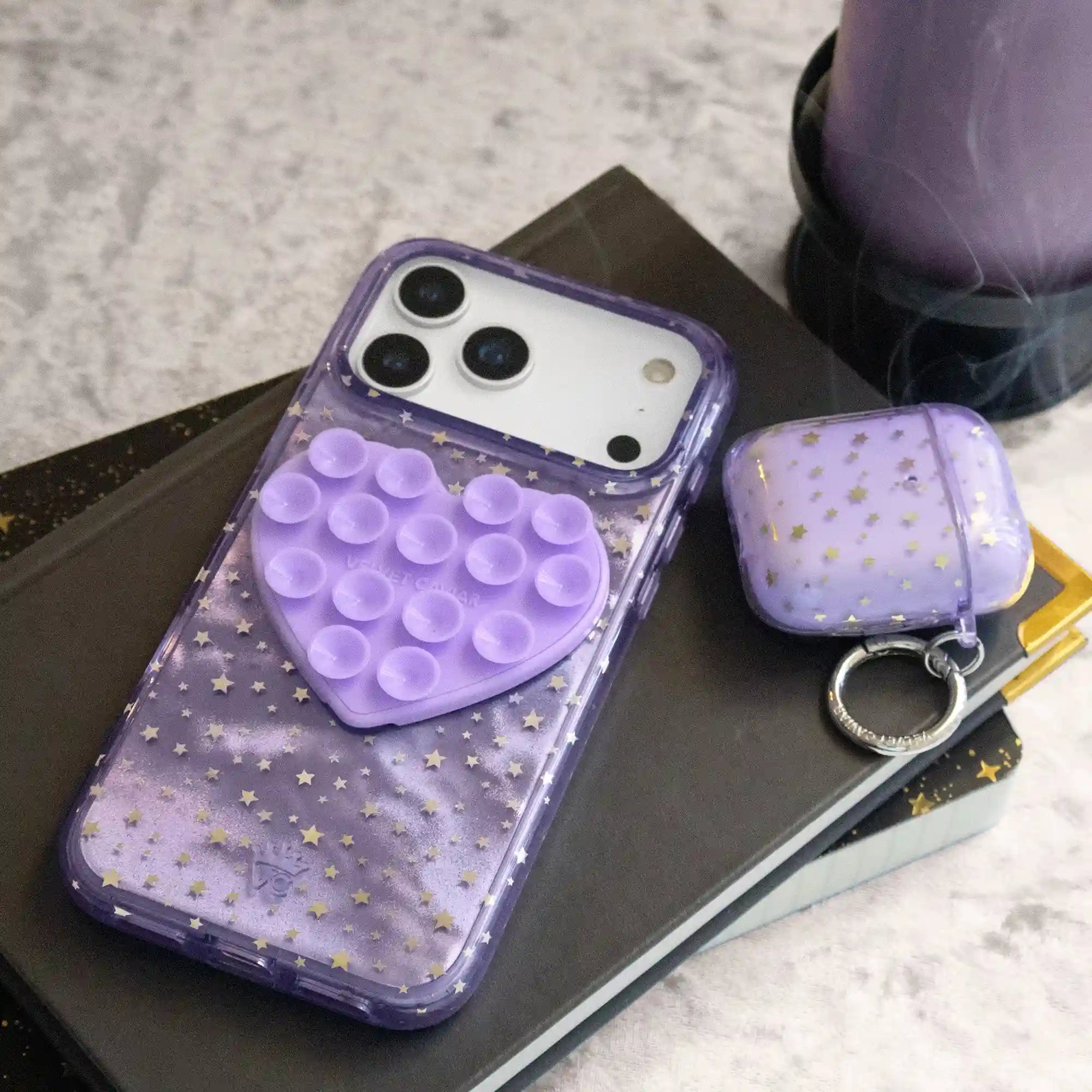 Lilac Celestial Stars AirPod Case